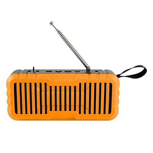 tinysiry Draadloze Sound Box Draagbare Stabiele Transmissie ABS Zaklamp FM Radio Bluetooth-compatibele 5.0 Luidspreker compatibel met Outdoor Oranje