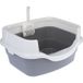 TIAKI Toiletbak Stormy gris foncé/blanc chat