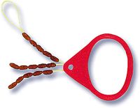 Zebco Unisex – volwassenen rubberen stopper beetmelder, rood, groot
