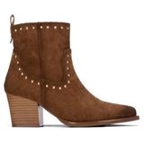Xti Enkellaarzen Vrouwen Camel Synthetisch Blokhak Maat 38