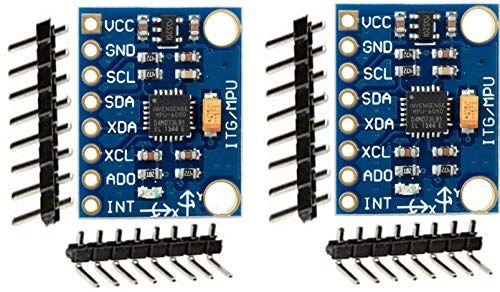 TECNOIOT 2pcs GY-521 MPU-6050 mpu6050 Module 3 Axis Analog gyro sensors Accelerometer Module