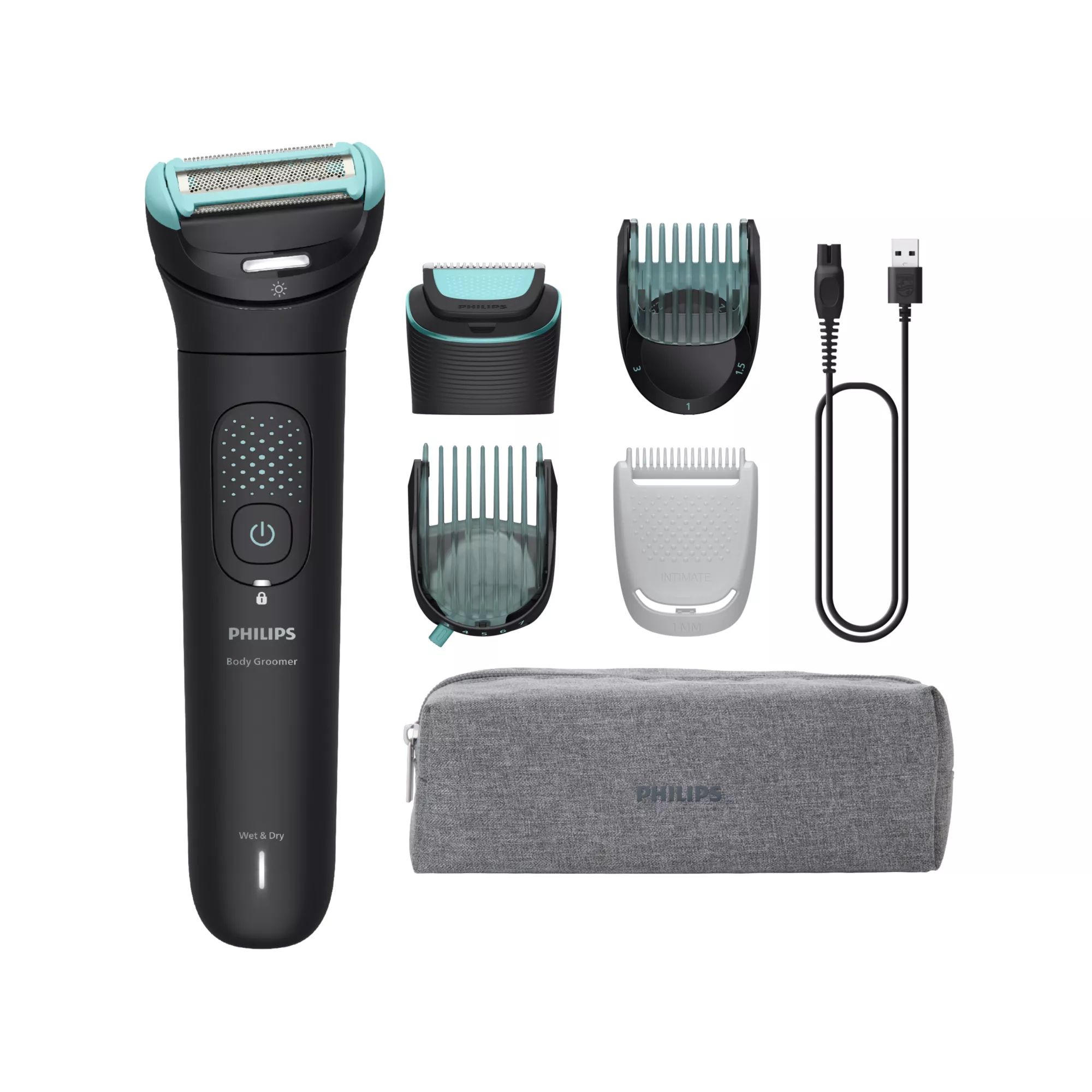 Philips 7000 series Body Groomer BG7470/15 - Black, Wet & Dry, Beard Trimmer