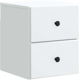 vidaXL Muurbevestigde Nachttafel Wit Bewerkt Hout 34,5 x 33 x 40 cm