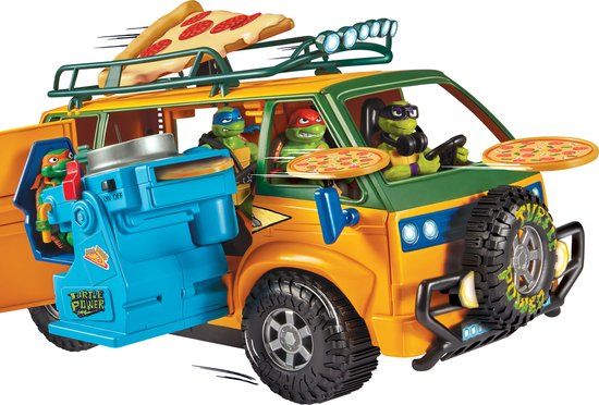 Playmates Teenage Mutant Ninja Turtles: Mutant Mayhem Pizzafire Van - 20 cm Action Figure