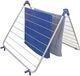 Haushalt étendoir baignoire blanc plastique pliable 70x60x135 cm