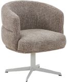 DÉJA Living Eetkamerstoel Coria - Taupe/Beige - Draaibaar - Set van 2