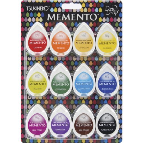 Tsukineko Memento Dew Drop Dye Ink Pads 12/Pkg-Gum Drops