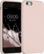 kwmobile hoesje geschikt voor Apple iPhone 6 / 6S - Hoesje met siliconen coating - Smartphone case in kokosmelk