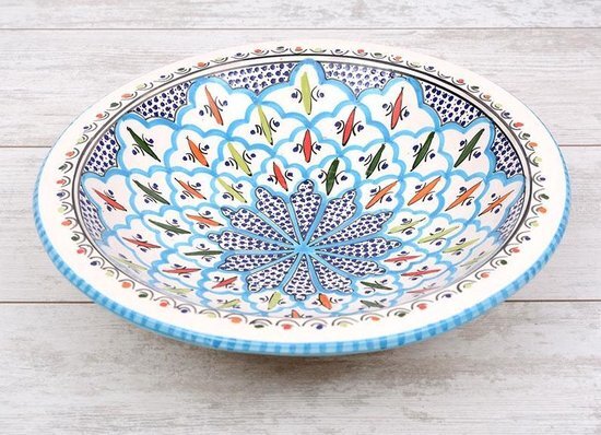 Dishes & Deco Salade schaal Turquoise blue fine Ã˜ 35 cm SOR.BC.35