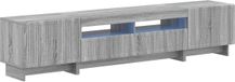 vidaXL Meuble TV LED 5 pièces Gris Sonoma Bois composite
