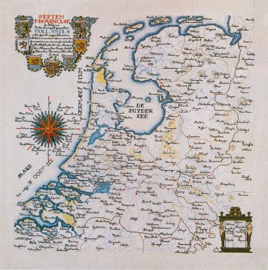 Permin of Copenhagen borduurpakket 70-9380 kaart van nederland