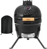 Aviro Kamado BBQ Egg - 13 Inch - Inclusief Hoes - Houtskoolbarbecue - Ø 27 CM - Zwart
