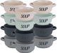 Cosy & Trendy Soepbekers/soepkommen - set 12x stuks - 13 x 6.5 cm - 470 ml - keramiek - mix kleuren - kommetjes