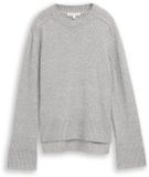 Tom Tailor Losvallende gebreide trui Maat XL medium silver grey melange