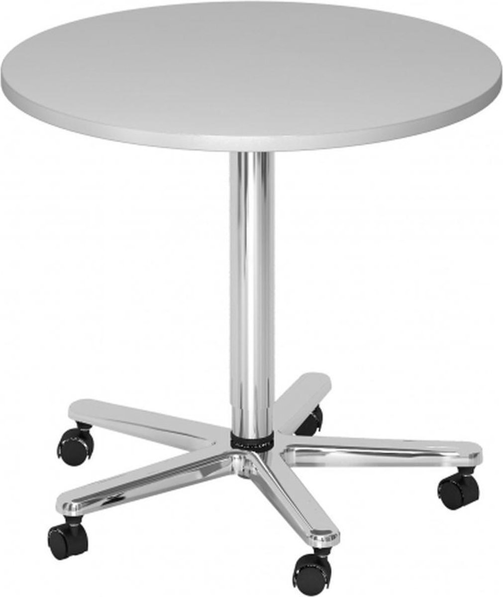 hjh OFFICE PRO Bistro 80R C - Systeem conferentietafel Esdoorn / Chroom