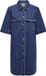 ONLY ONLBELLE S/S BUTTON DRESS DNM GUA NOOS Dames Jurk - Dark Blue Denim