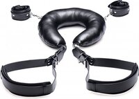 XR Brands Strict Verstelbare Positieriem Set Met Boeien - Zwart