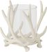 J-Line Windlicht hert - aluminium - gebroken wit