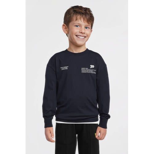 Me & My Monkey longsleeve met printopdruk Blauw Jongens Katoen Ronde hals - maat 170/176