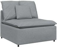 vidaXL Modulaire bank middenmodule met kussens 100 cm lichtgrijs