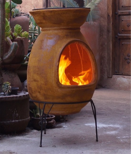 Sol y Yo Sol-y-Yo Chimenea Mexicaanse terrashaard Barbecue XL (geel