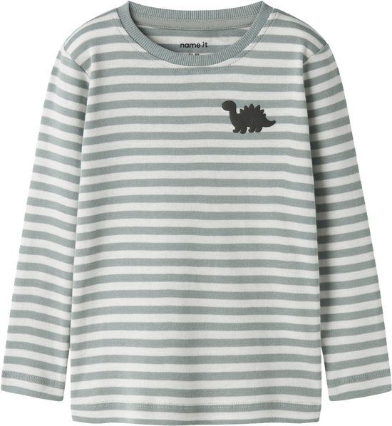 NAME IT Jongens Lange mouwen shirts NMMVILLY LS SLIM TOP NOOS Groen Katoen Maat 80