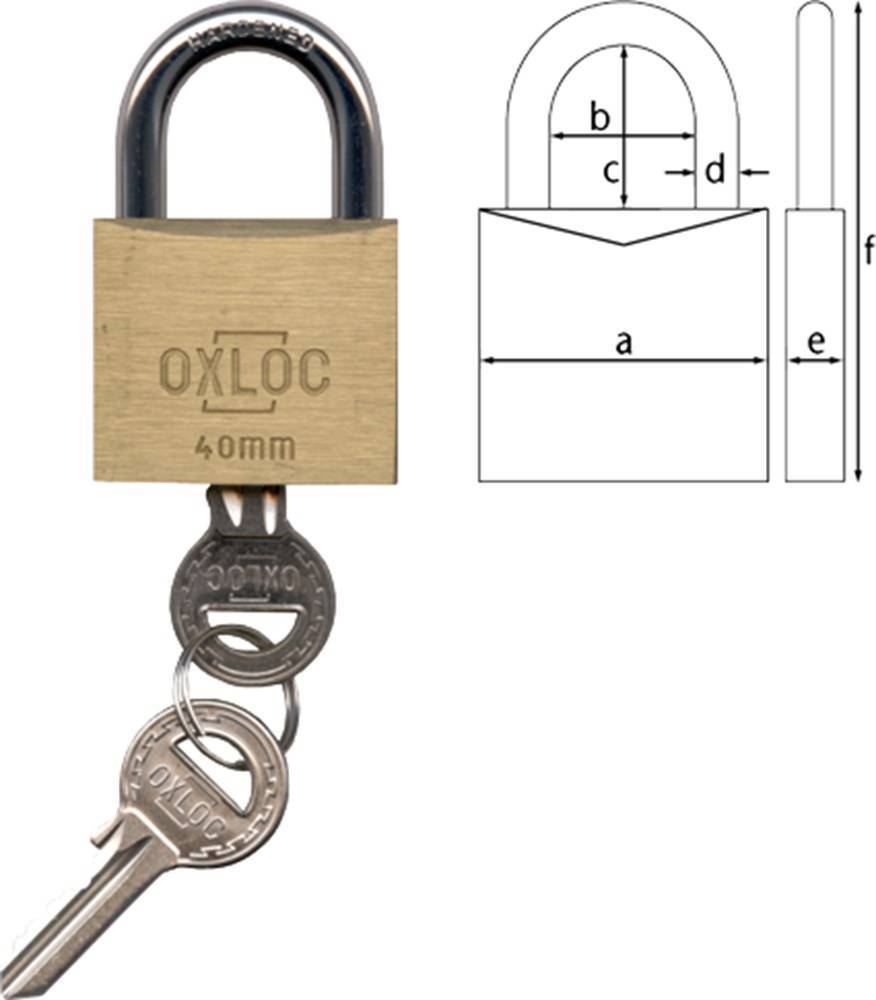 Oxloc Hangslot VS - Messing - 20 mm