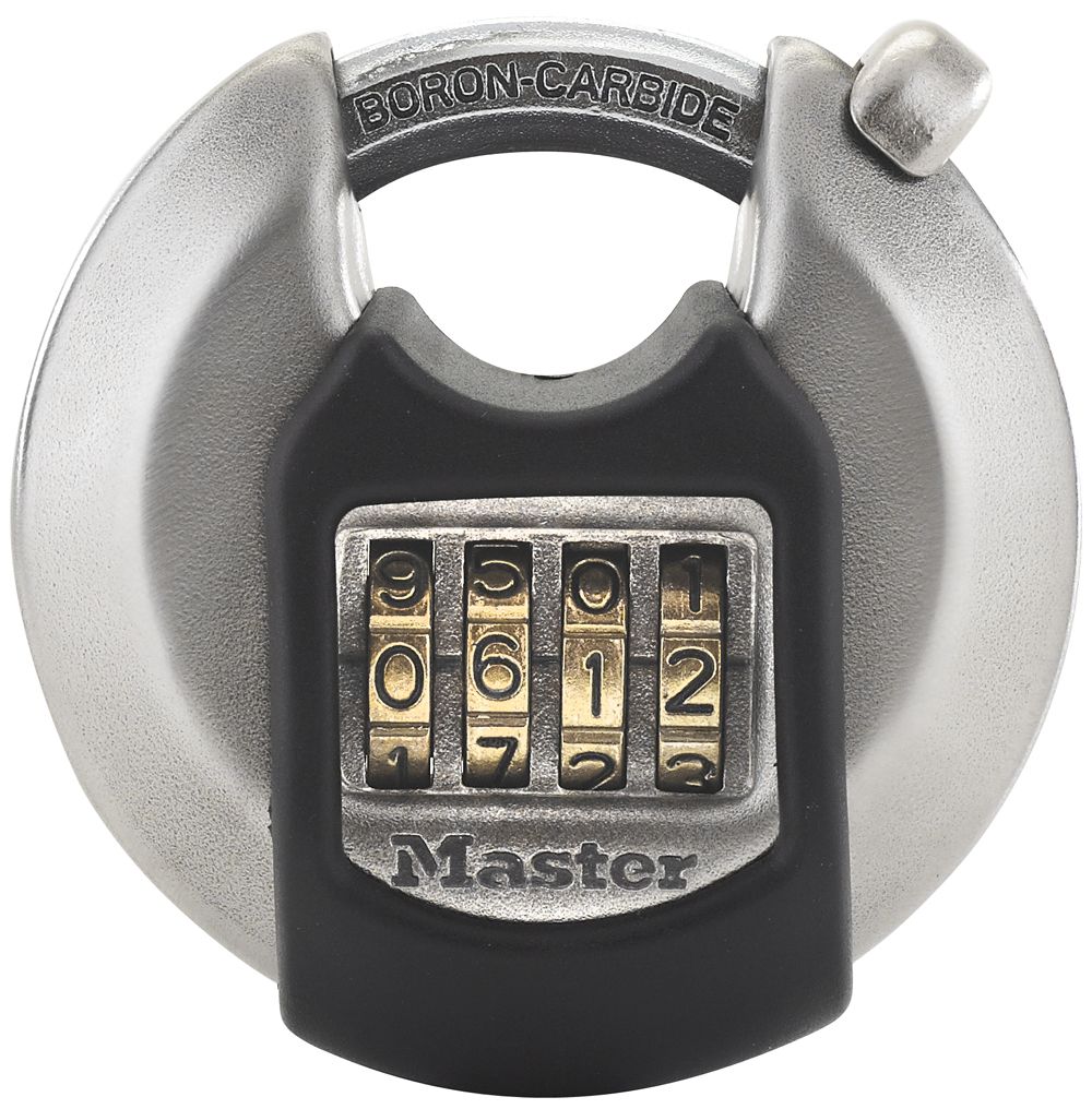 Master Lock Excell Hangslot - 70mm - Combinatieslot - RVS - Zwart/Zilver