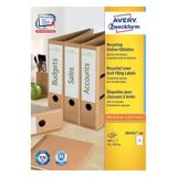 Avery LR4761-100 etiket Afgeronde rechthoek Permanent Wit 400 stuk(s)