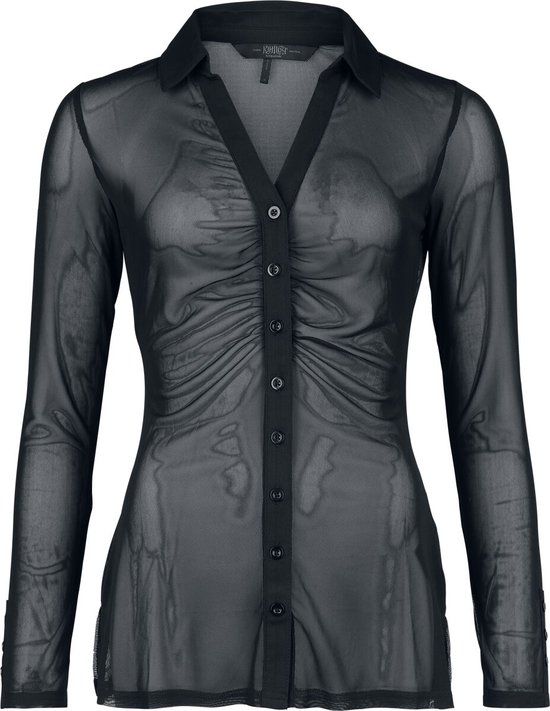 KIHILIST by KILLSTAR KILLSTAR After The After Mesh Dames Longsleeve - zwart - XL