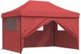 vidaXL Partytent, 279 x 410 x 315 cm, bordeauxrood, Oxford-stof