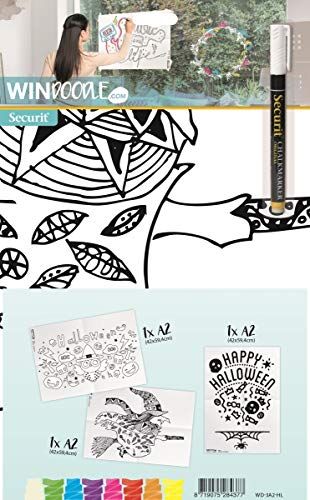 Securit® A2 Windoodle Halloween-raamontwerpen