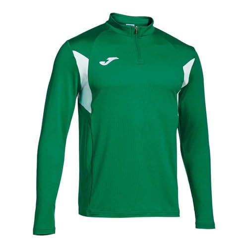Joma Winner III Men's Sweatshirt - Half Zip, Green White, 3XS