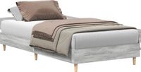 vidaXL Bedframe zonder matras, grijs Sonoma, 90x190 cm, houtvezel