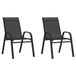 VidaXL Chaise de jardin Tissu/Textile, Acier Noir