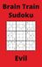 Red Brain Train Sudoku Book, 9x9 Puzzles, 300 Pages, 5x8, Evil