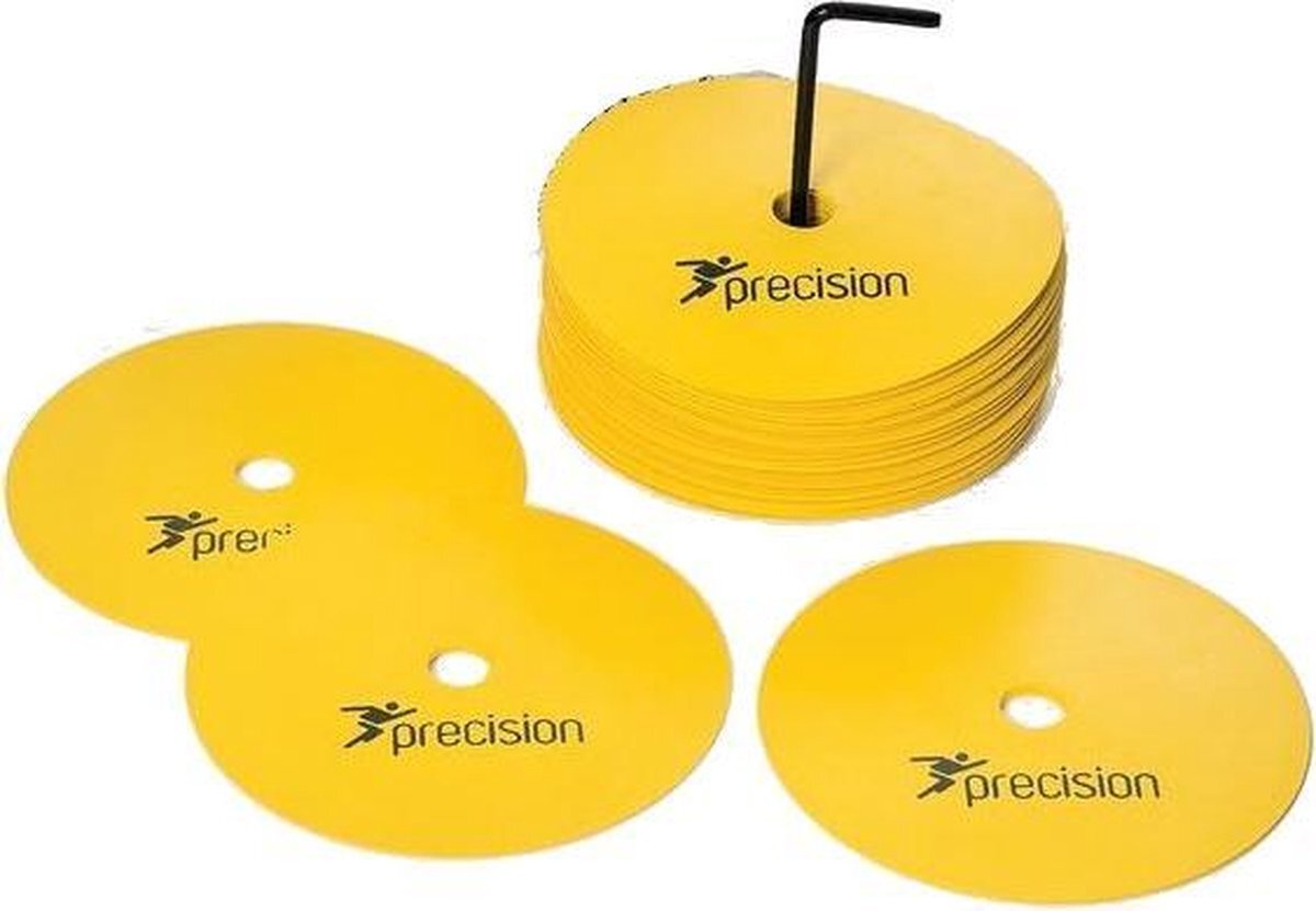 Precision Veldmarkering 15 X 15 Cm Medium Rubber Geel 20 Stuks