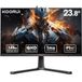 KOORUI 23,8 inch gaming pc-monitor, 2K QHD-scherm (2560 x 1440p), pc-monitor verticale adaptive sync (Nano-IPS, 1ms, 165Hz, Eye Care, HDR 10, 100% SRGB, VESA 100x100mm, in hoogte verstelbaar) - GP01
