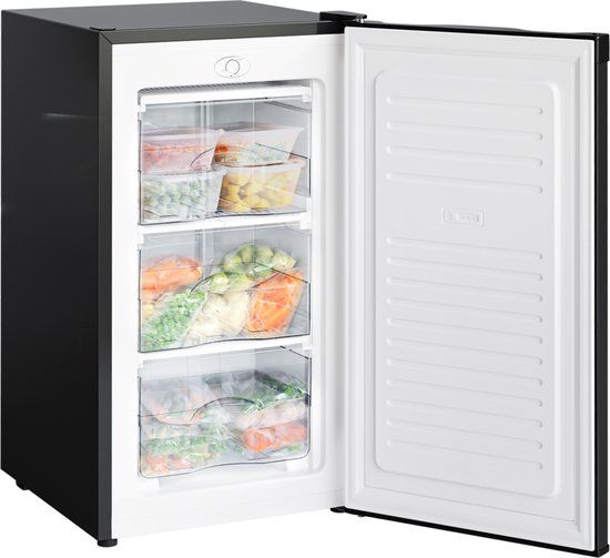 KitchenBrothers Vriezer - 64L - 3 Vrieslades - 84 x 50.40 x 47.50 cm - Zwart