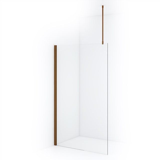 Maxaro Inloopdouche Diamond 120cm 8mm Helder Veiligheidsglas Koper