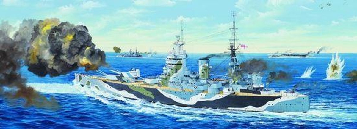 Trumpeter TRU03709 3709 - modelbouwpakket HMS Rodney, grijs