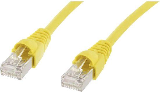 Telegärtner 100008647 RJ45 Netwerkkabel, patchkabel CAT 6A S/FTP 5.00 m Geel