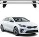 Omac Barres de toit transversales en aluminium pour Kia Proceed 2019-2025 – Antivol – Rainure en T – Testées City Crash – Charge max 75 kg Argent