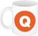 Bellatio Decorations Shoppartners Bv Koffie mok met de letter Q - beker - oranje - 300 ml