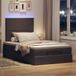 Maison Exclusive - Cadre de lit ottoman avec matelas marron foncé 120x200 cm tissu