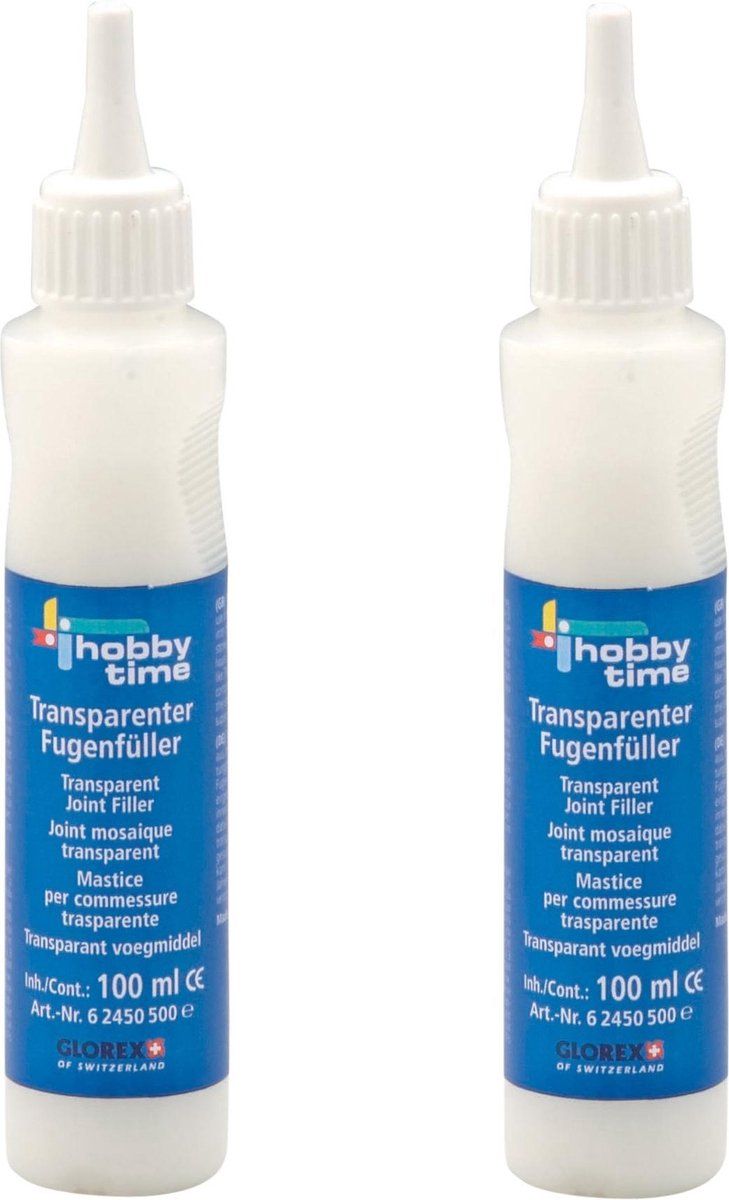 Glorex Hobby Voegenlijm voor mozaiek steentjes/tegels - Transparant - 2 stuks