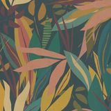 A.S. Création Wilde Bladeren Behang Natuur Meerkleurig Groen Beige Blauw Bordeaux Anna D'Andrea