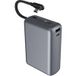 Force Power Chargeur portable - 20000 mAh - 40W - 3A - PD, QC - 3 sorties (USB-C, USB) - Gris sidéral