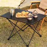 Merkloos / Sans marque Famanu Campingtafel Aluminium Inklapbaar en In Hoogte Verstelbaar - Draagbare Picknick- en Tuintafel, Groen/Zwart