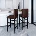 vidaXL 2x Tabouret de bar en similicuir marron